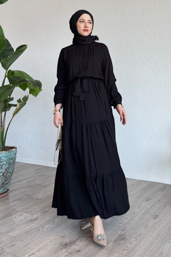 InStyle Belmando Black Dress with Belt