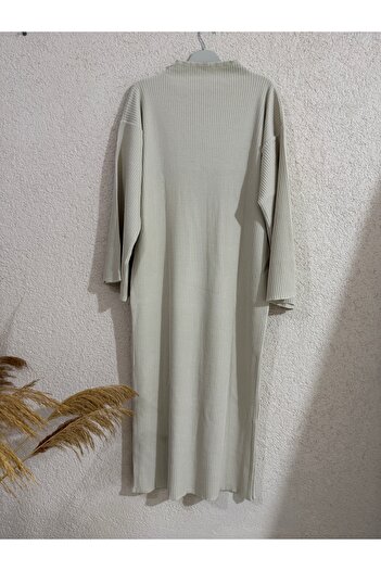 Nu Ku Collection VOLAN KOL FİTİLLİ TRİKO ELBİSE
