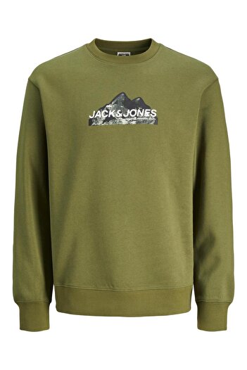 Jack & Jones Jcomountain Logo Sweat Crew Neck Men's Sweat 12262094   Cypress