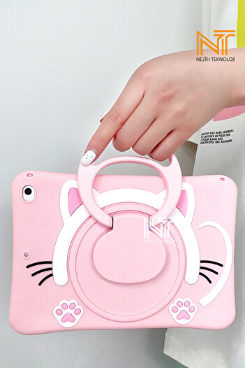 Nezih Case Galaxy Tab A9 Plus Compatible Sm-X210 X216 X218 Cat Themed Silicone Case with Stand and Strap for Kids