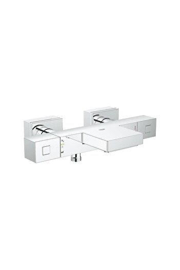 Grohe Baterie cada cu termostat Grohe Cube, montare aparenta, diverter, protectie reflux, waterfall, Crom
