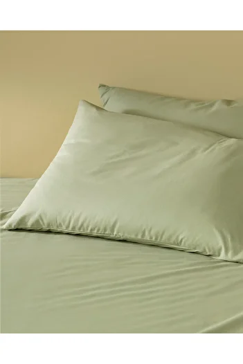 Madame Coco Manon Double 100% Cotton Ranforce Fitted Sheet Set - Khaki