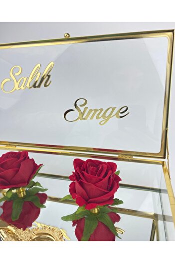 CyzHome Elm Glass Box Promise Engagement Tray