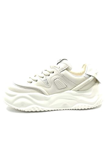 Lufian Genuine Leather Unisex White Casual Walking and Sports Shoes Comfortable Sole Stylish Design