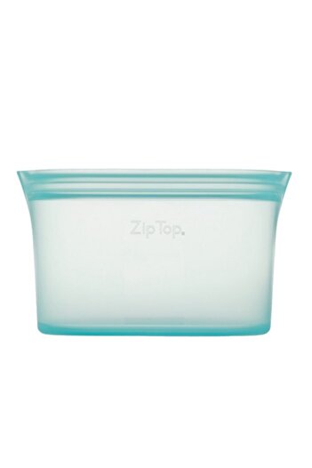 Zip Top Microwave and Dishwasher Safe BPA-Free Airtight Reusable Silicone Snack Container 16oz