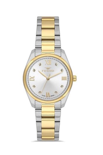 FERRO Fl21502 Women's Wristwatch - Silver-Gold Color
