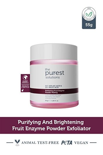 The Purest Solutions The Purest Solutions Fruit Enzyme Powder Exfoliator & Peeling (0.6% Azelaic Acid & 0.6% Malic Acid)