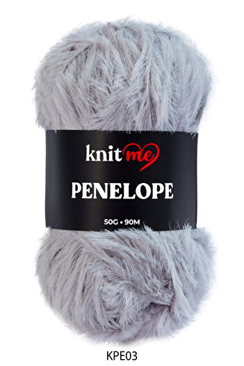 knitme Gri  Kürk İplik KPE03