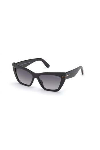 Tom Ford Ft 0871S 01B 56 Women's Cat Eye Black Bone Sunglasses