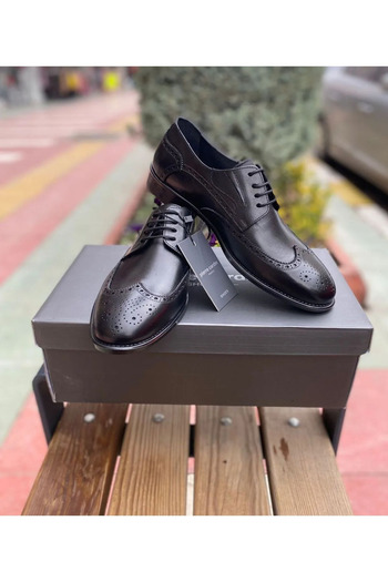 Pierre Cardin 63576 Pánské klasické neolite boty z pravé kůže