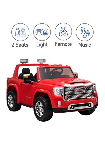 Babyhug GMC Licensed Battery Operated Ride On Car/Jeep with Parental Remote Control, 3 Years+Red