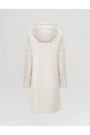 Kayra Double Sided Hooded Ecru Coat
