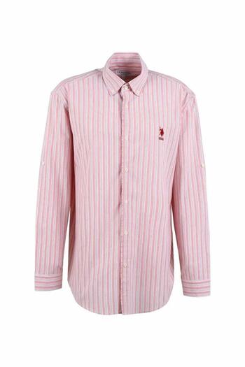 U.S. Polo Assn. Comfort Fit Classic Collar Salmon Ανδρικό πουκάμισο Rc-topas