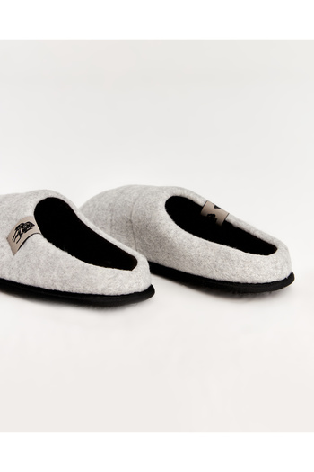 Chirpy Horn-s - Striped Gray Men's House Slippers