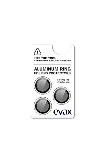 Evax Armor Lens - iPhone 16 Pro Max/16 Pro Compatible, Sapphire White Titanium Camera Protector