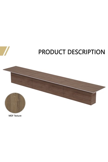 Mahmayi Advanced Conference Table for Office, Office Meeting Table, Room Table-Truffle Davos Oak, 600CM
