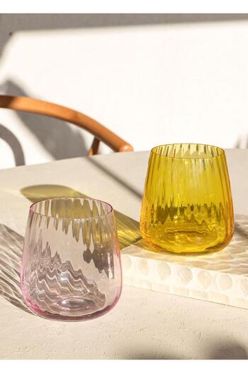 The Mia Glass Water Glass Yellow 450 ml Brd0129