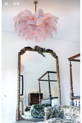 PARMA TASARIM Pink Ostrich Feather - Chandelier