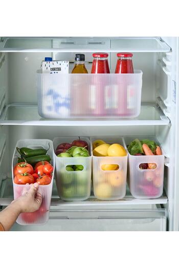 Bayev 6 Lt Crisper Fruit Storage Organizer - Line 5 Pieces Refrigerator Container