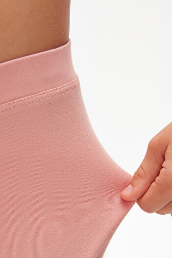 LOVETTI Koyu Pudra Basic Kız Çocuk Dans Şort