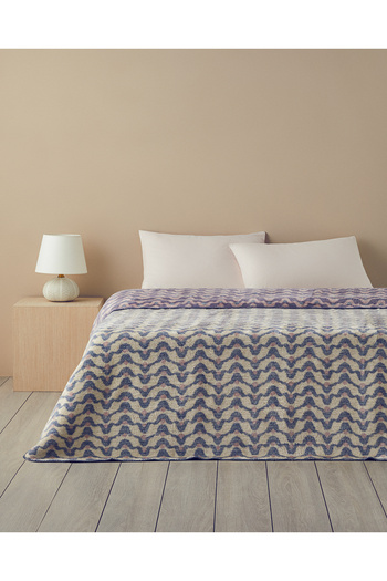 English Home Blue Blanket - Heritage Acrylic Double