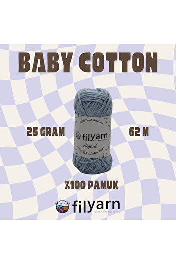 Filyarn 25 Gram Oeko-Tex Certified Baby and Vest Thread - Hand Knitted Cotton Thread