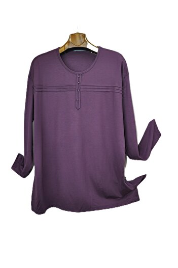 elma abone Plus Size Mother Combed Cotton Blouse