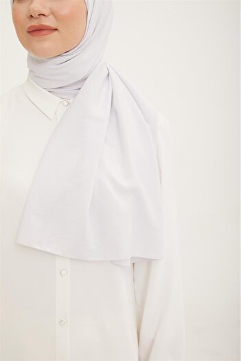Armine Trend White Color Cotton Cazz Shawl 1 - 22033