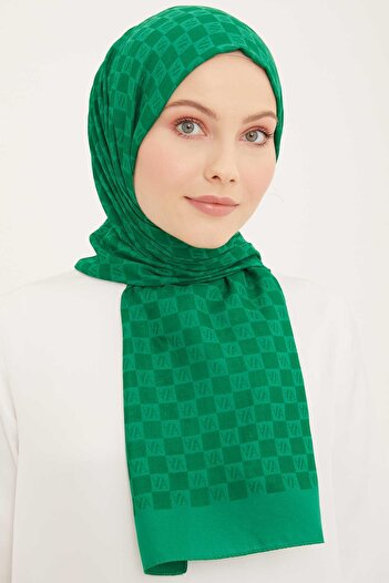 Armine Trend Ultra Light A Logo Benetton Green Shawl 18-21149