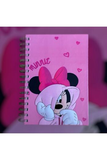 Panda Spiral Cardboard Cover Minie Mouse Notebook A5 Size - School Notebook