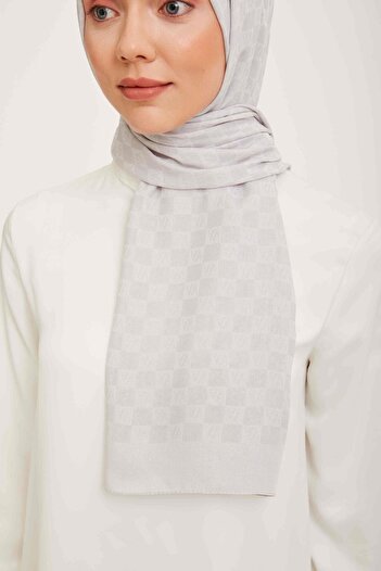 Armine Trend Ultra Light A Logo Silver Shawl 18-3128