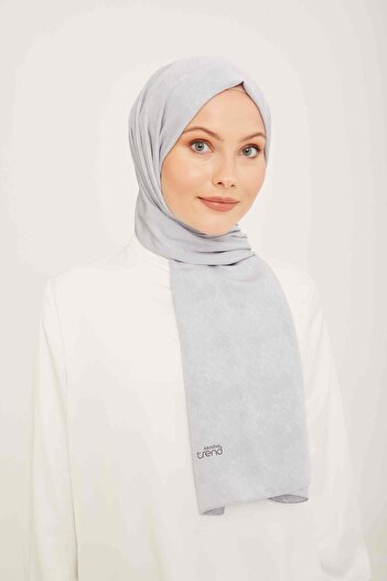 Armine Trend J.Capri Silver Solid Color Shawl 8-355
