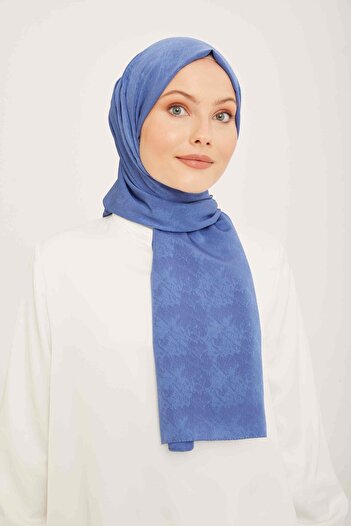 Armine Trend J.capri Blue Solid Color Shawl 8-125
