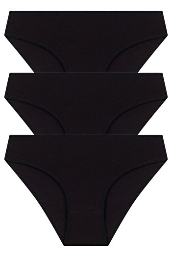 Cottonhill Basic Cotton Women's Bikini Panties 3 Pack - 7
