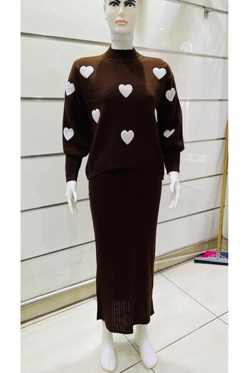 BACTERİX Heart Sweater Dress Set