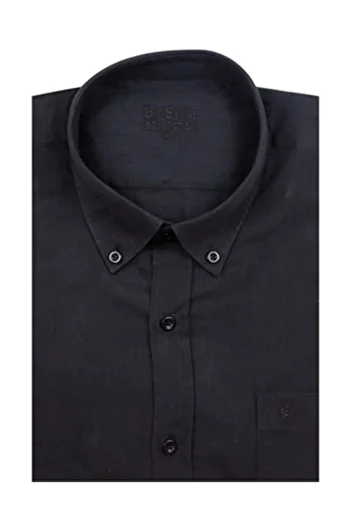 Vessimo Plus Size Men's Linen Short Sleeve Shirt