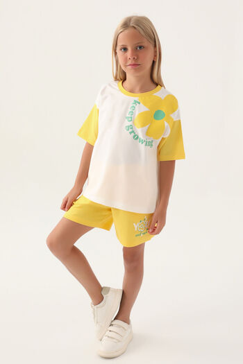 Rolypoly Girl's Yellow Shorts Set