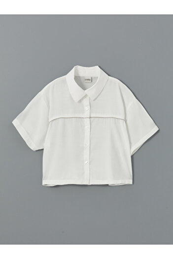 LC Waikiki Short Sleeve Girls' Crop Shirt