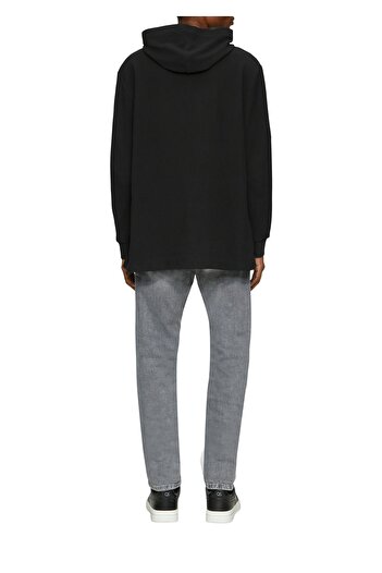 QS by s.Oliver Longsleeve with Hood and Ribbed Structure