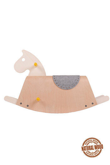 HOMİNG Homing Montessori Ahşap Midilli Sallanan Çocuk Oyuncak At 241834