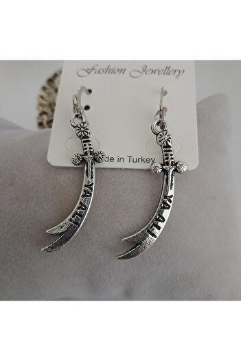 Minnoş Dükkan Hz.Ali Sword Earrings Sulfikar Earrings