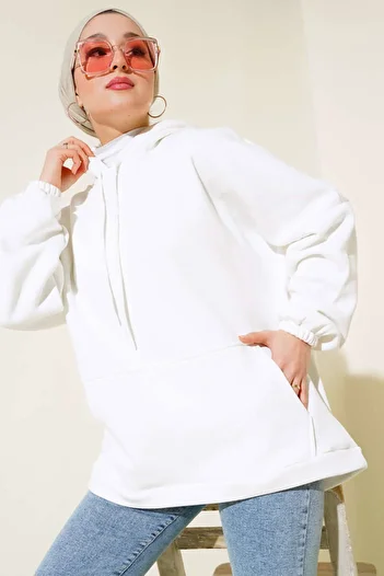 Boi Basic Unisex 5-Pece Hooded 3 Thread Raised Sweatshirt - Baby Blue - Μαύρο - Κόκκινο - Γκρι - Ροζ
