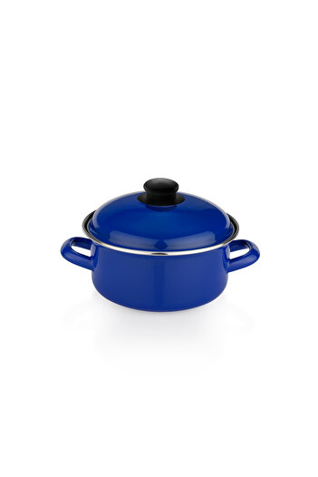 Schafer Komfort Cookware Enamel Pot 18 Cm-Navy Blue