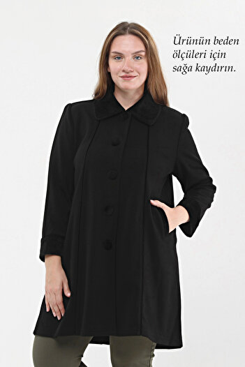 Laden Knitwear Women's Steel Knitted Fur Thick Plus Size Mother Long Cardigan Cap