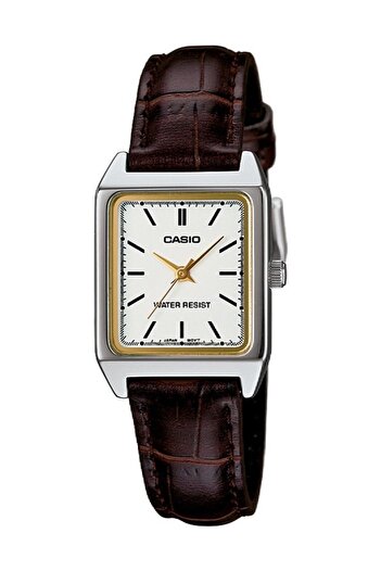 Casio Case Silver Cord Brown Color Women's Wristwatch