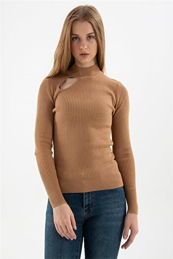 Fashion Friends 23k0167k1 Pulover de damă cu detalii pentru fereastră