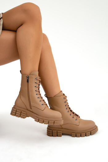Tamer Tanca Γυναικείες μπότες από γνήσιο δέρμα 927 40297 Bn Boots Sk22/23