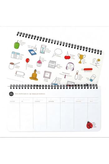 KESKİN COLOR Undated Weekly Planner with Sticker and Spiral - Feel Things Set of 3