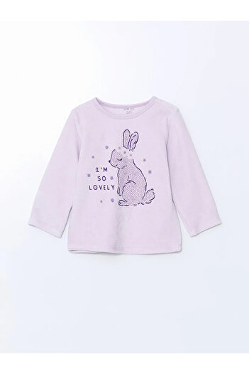 LC Waikiki Bisiklet Yaka Kadife Kız Çocuk Pijama Takımı