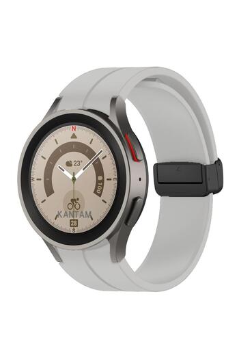 UnDePlus Samsung Galaxy Watch 4 5 6 7 Fe 40 40 44 Classic 42 43 46 47 mm Cord Magnet Adjustable Silicone Ko
